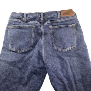 Lands' End Square Rigger Jeans Mens 35x30 Blue Flannel Lined Straight Leg Denim